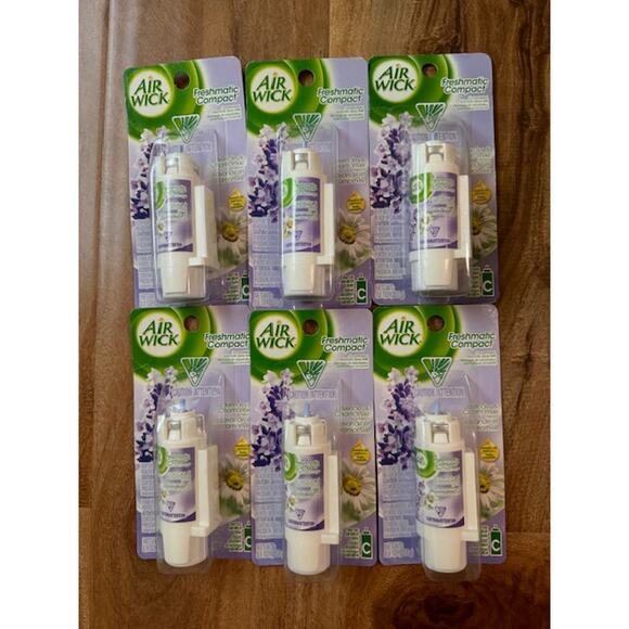 AirWick Freshmatic Compact Lavender & Chamomile Spray Refill 0.8oz- Lot of 6 HTF - Picture 1 of 5